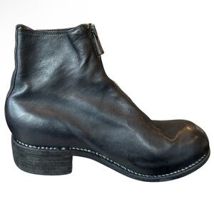Guidi Black PL1 Boots‎ 38.5 -  Horse Leather Zipper Ankle Boots
